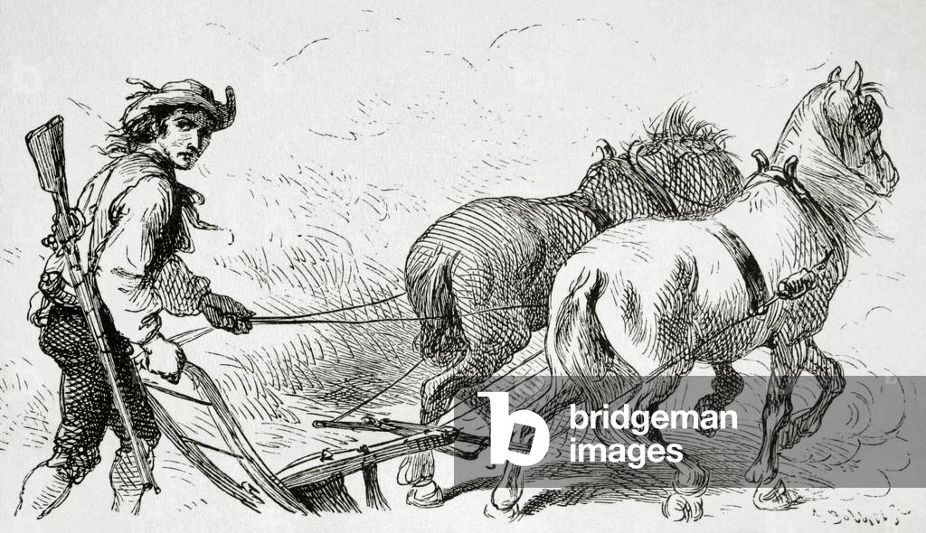 American Revolutionary War Minuteman (engraving)