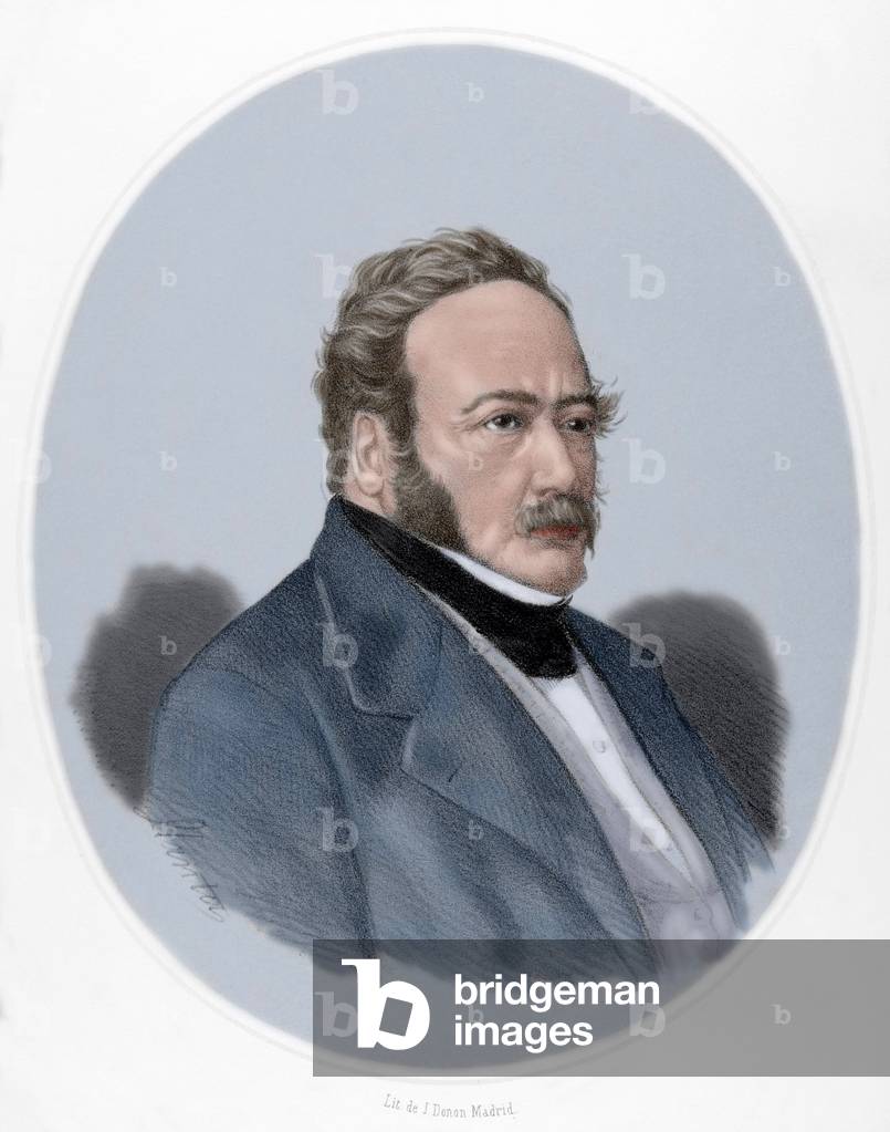Paul de Kock (1793-1871). Engraving. coloured.