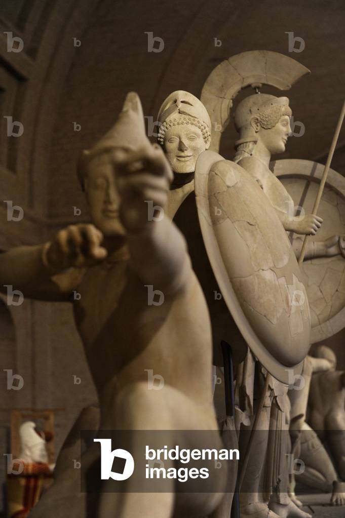 Aegina West Pediment. 500-490 BC. Temple of Aphaia. Greece.