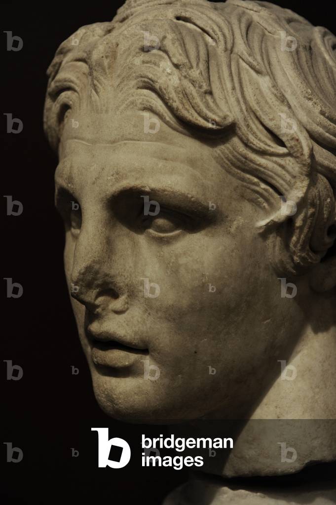 Head of Alexander the Great (356-323 BC). Marble. 2nd century.