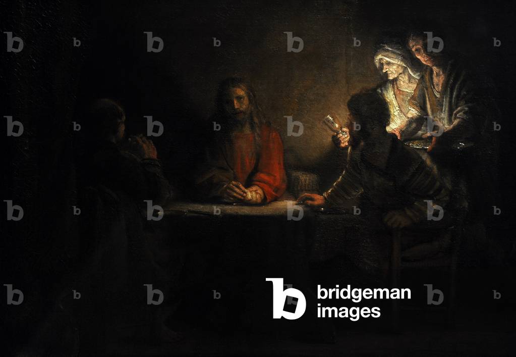 Supper at Emmaus, 1648, by Rembrandt van Rijn (1606-1669).