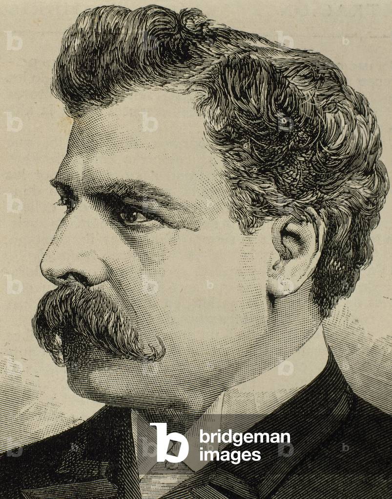 Julio Herrera Obes (1841-1912), Uruguayan politician, Portrait (engraving)