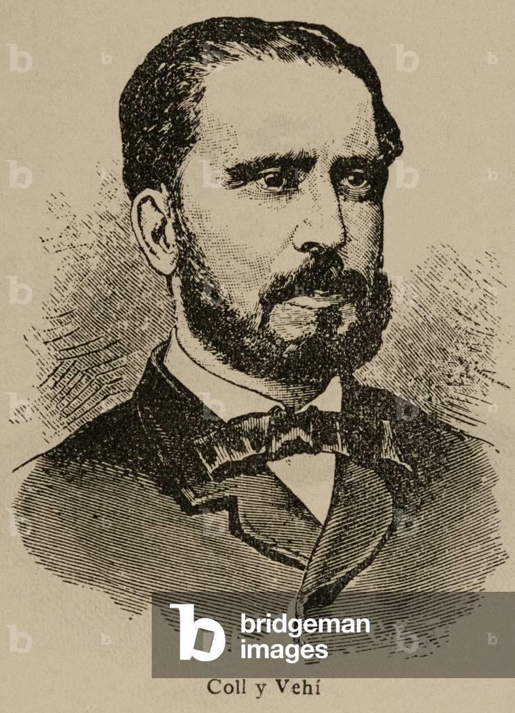 Jose Coll Vehi (1823 -1876). Engraving.