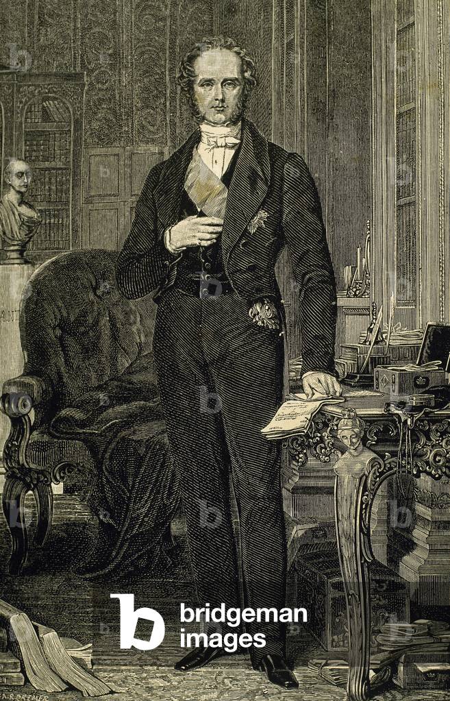 Portrait of Henry John Temple, (1784-1865), British statesman (engraving)