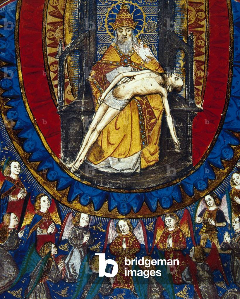 Holy Trinity, Father, the Son, the Holy Spirit, Minitature, 15th century,