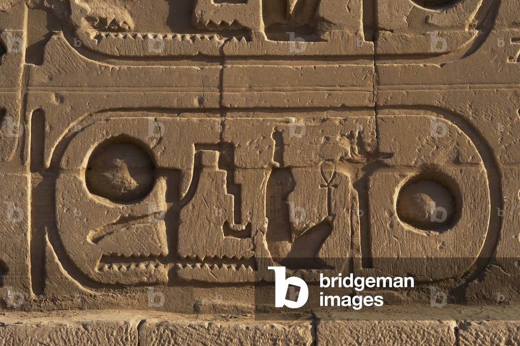 Egyptian Art. Royal protocol of Ramesses II. Cartridge.