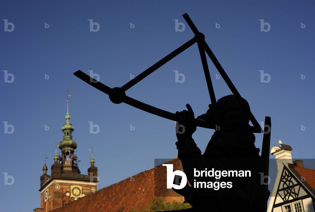 Johannes Hevelius (1611-1687), Astronomer, Monument, Gdansk, Poland (photo)