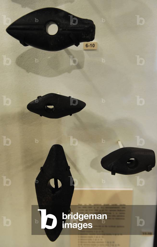 Prehistory. Objects found around Riga city. Neolithic era. Stone axes