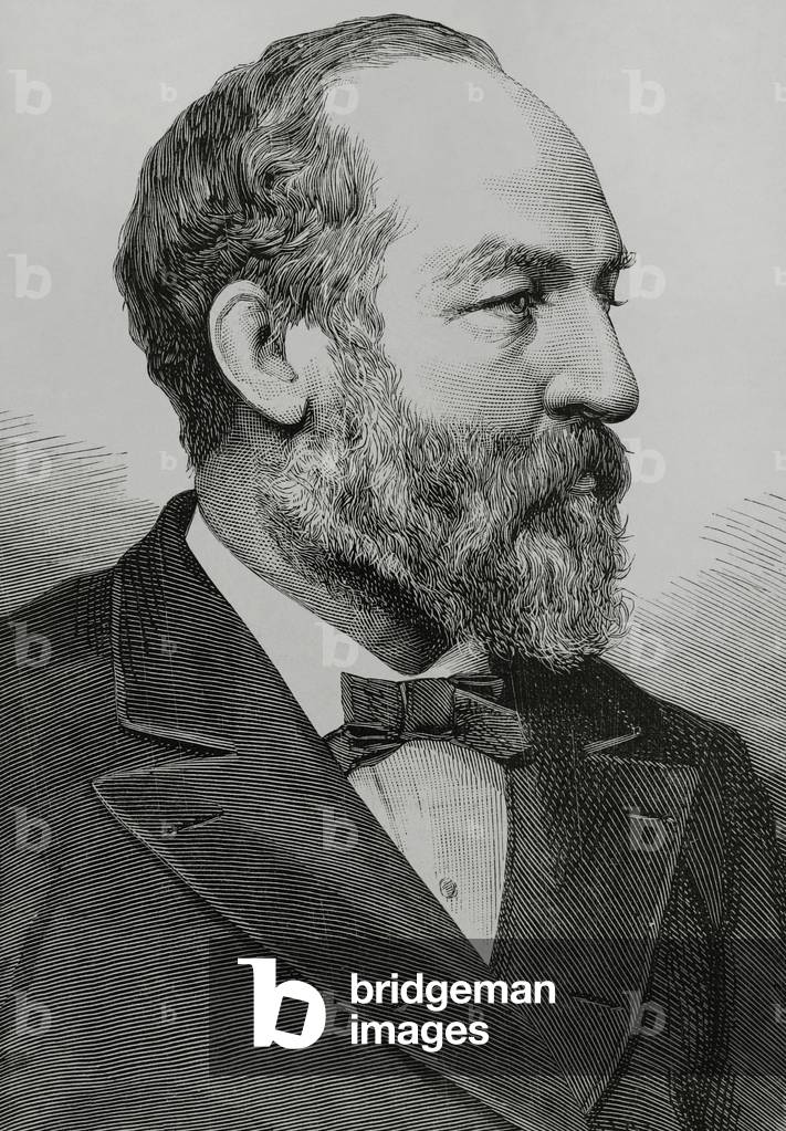 James Abram Garfield. Engraving, 1881.