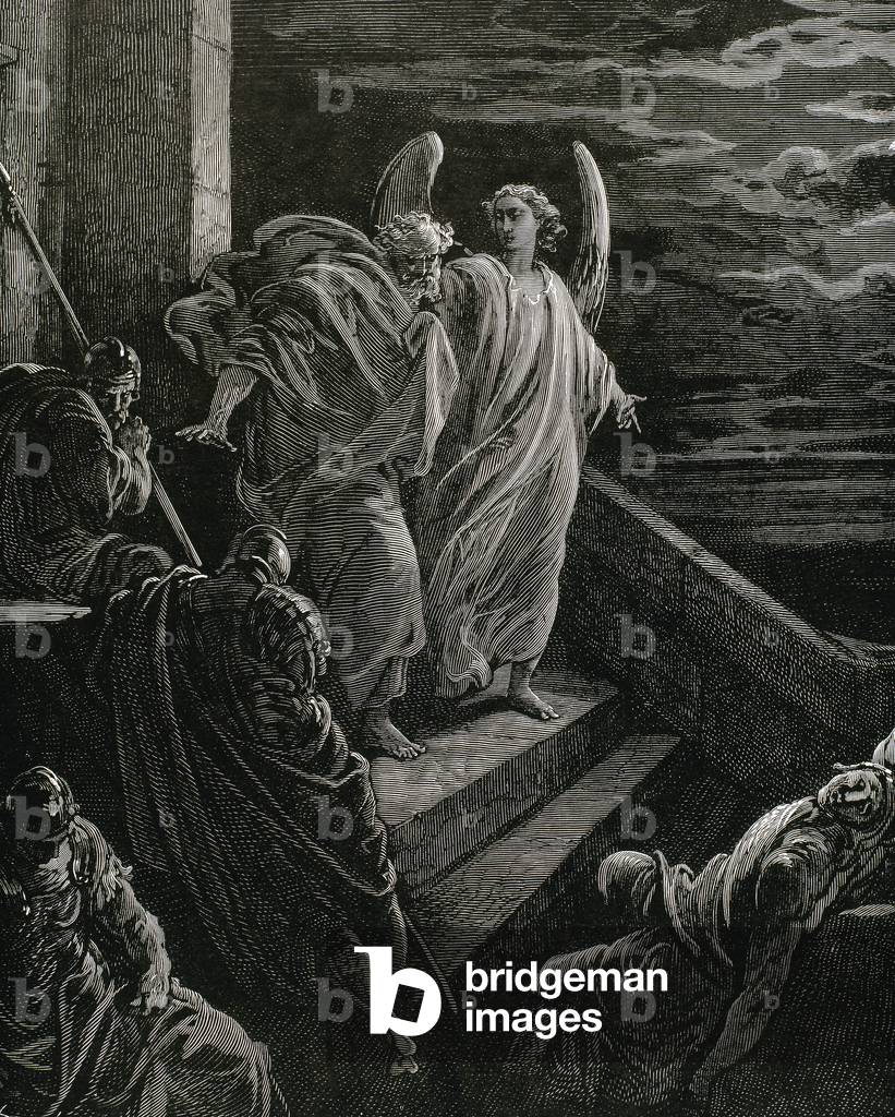 Saint. Peter (c. 1 B.C.-67 A.C). Apostle of Jesus Christ and first Pope of the Catholic Church. Liberation of Saint Peter.