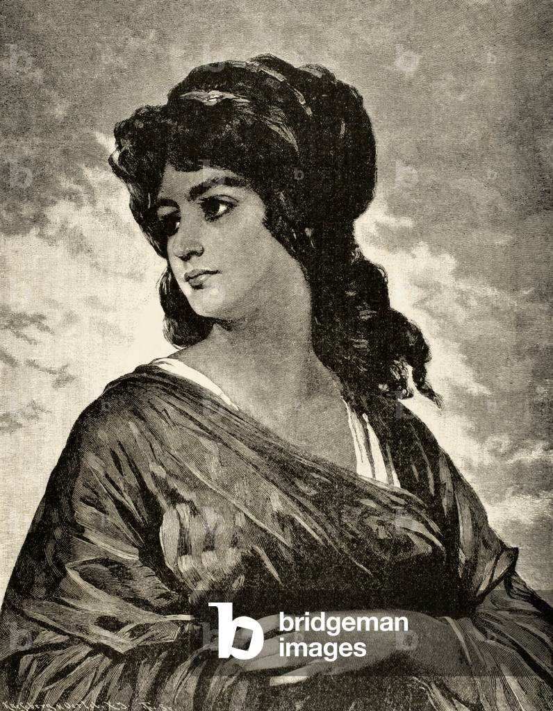 Lucretia (d.510 BC). Engraving. Italy