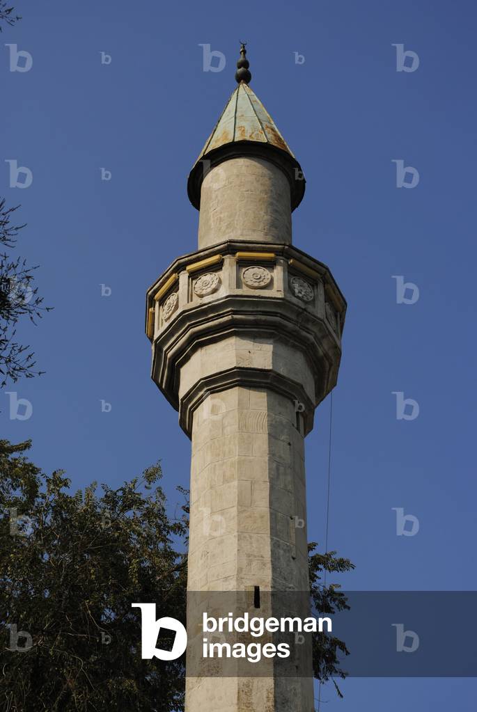 Detail of the minaret from the Mufti-Jami Mosque, Feodosiya, Autonomous Republic of Crimea, Ukraine (photo)