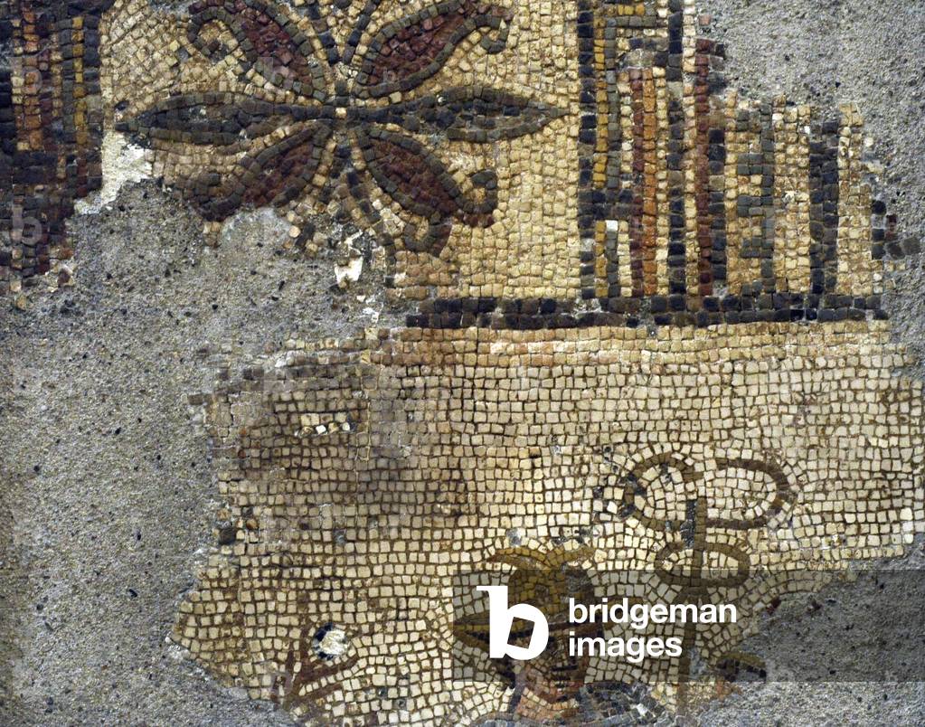 Roman mosaic depicting Hermes, 1st quarter 3rd century, Spain