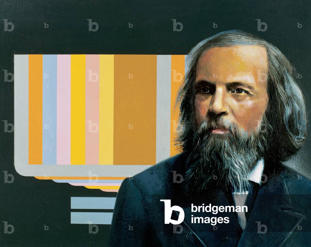 Mendeleev, Dmitri Ivanovich (1834-1907). Russian chemist. 