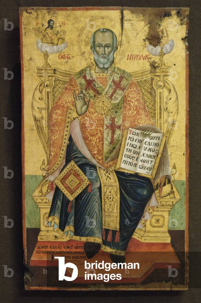 Saint Nicholas ( 270 343). Anonymous work, 18th century. National Art Gallery. Tirana. Albania.