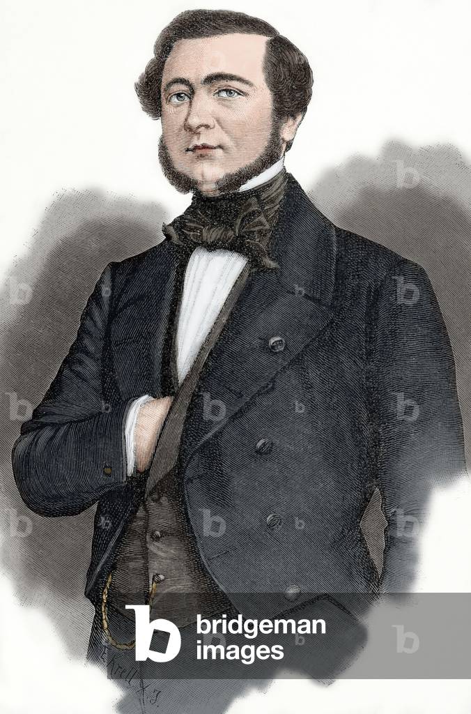 Charlemagne Emile de Maupas (1818-1888), Portrait, Engraving, Coloured