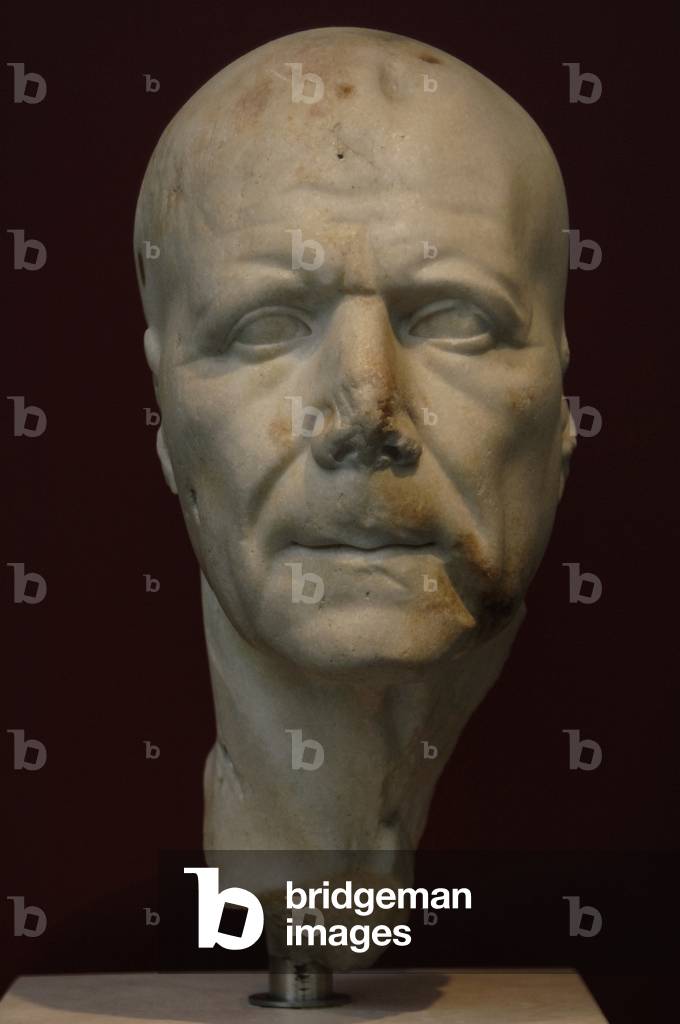 Roman Art. Head of a isiac priest. 
