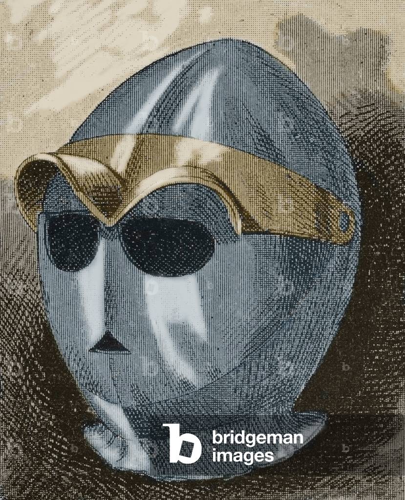 Spanish sallet, Museo Militar, 1883, Later colouration (coloured engraving)