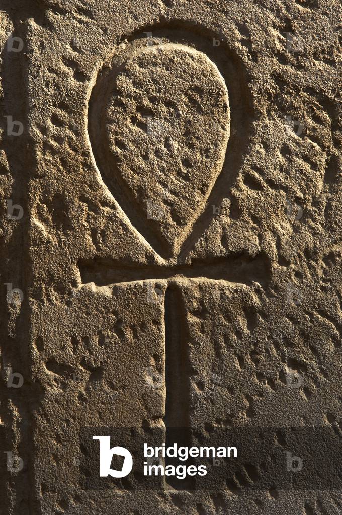 Ankh or key of life. Relief.