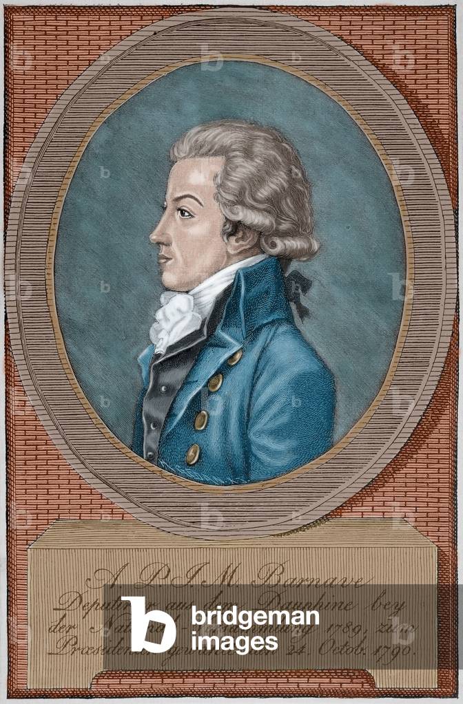 Antoine Barnave (1761-1793). Engraving. Colored.