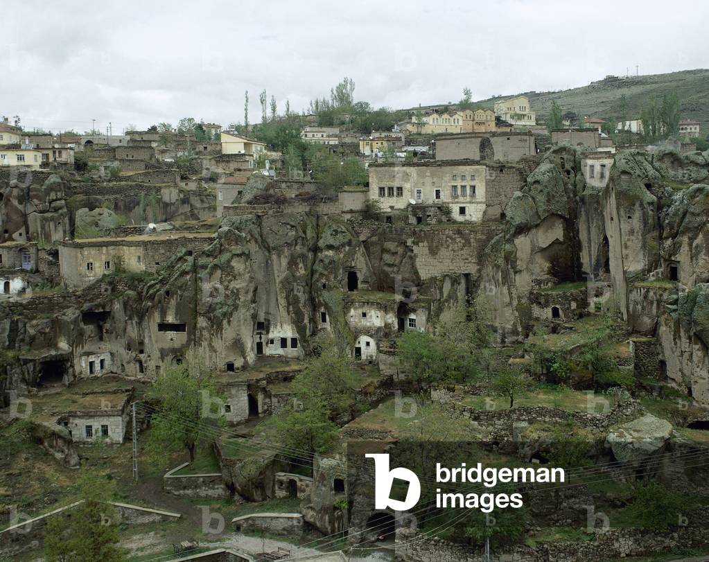 Turkey. Cappadocia. The town Guzelyurt. Central Anatolia.