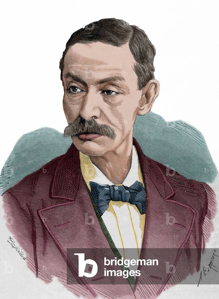 Antonio Aguilar Marocho. Colored engraving.