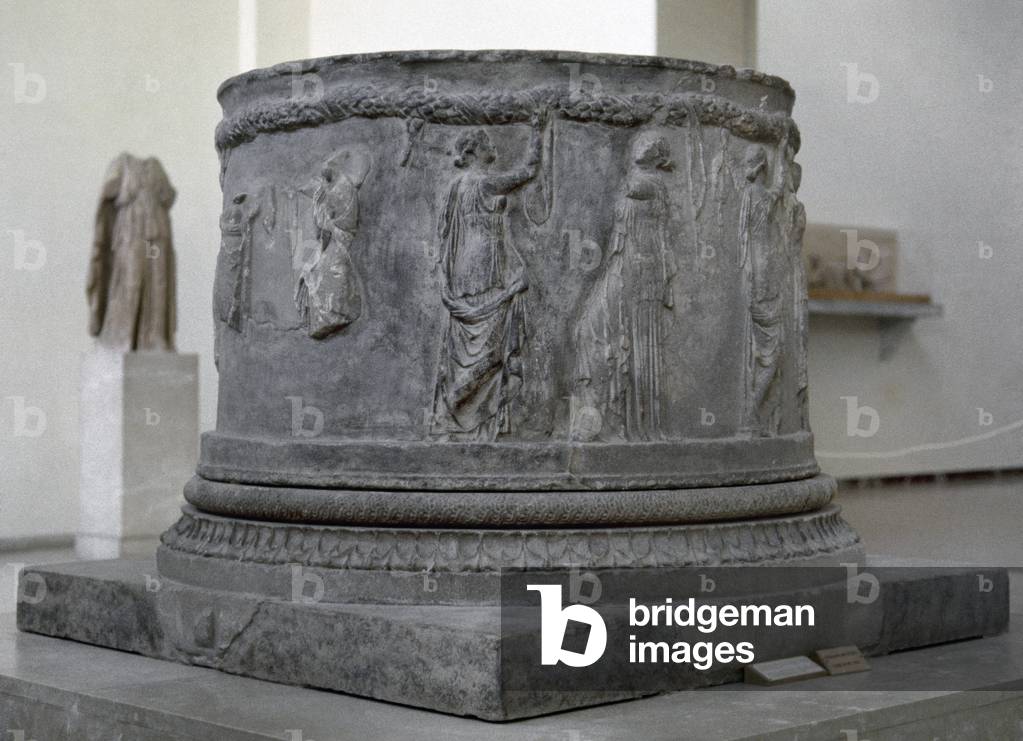 Circular altar of the Temple of Athena Pronaos or Pronaia, Dephi, Greece, 380-375 BC