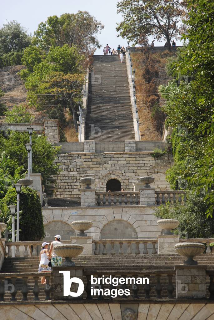 The Great Mithridates Staircase leading to the top of Mount Mithridat, Kerch, Autonomous Republic of Crimea, Ukraine (photo)
