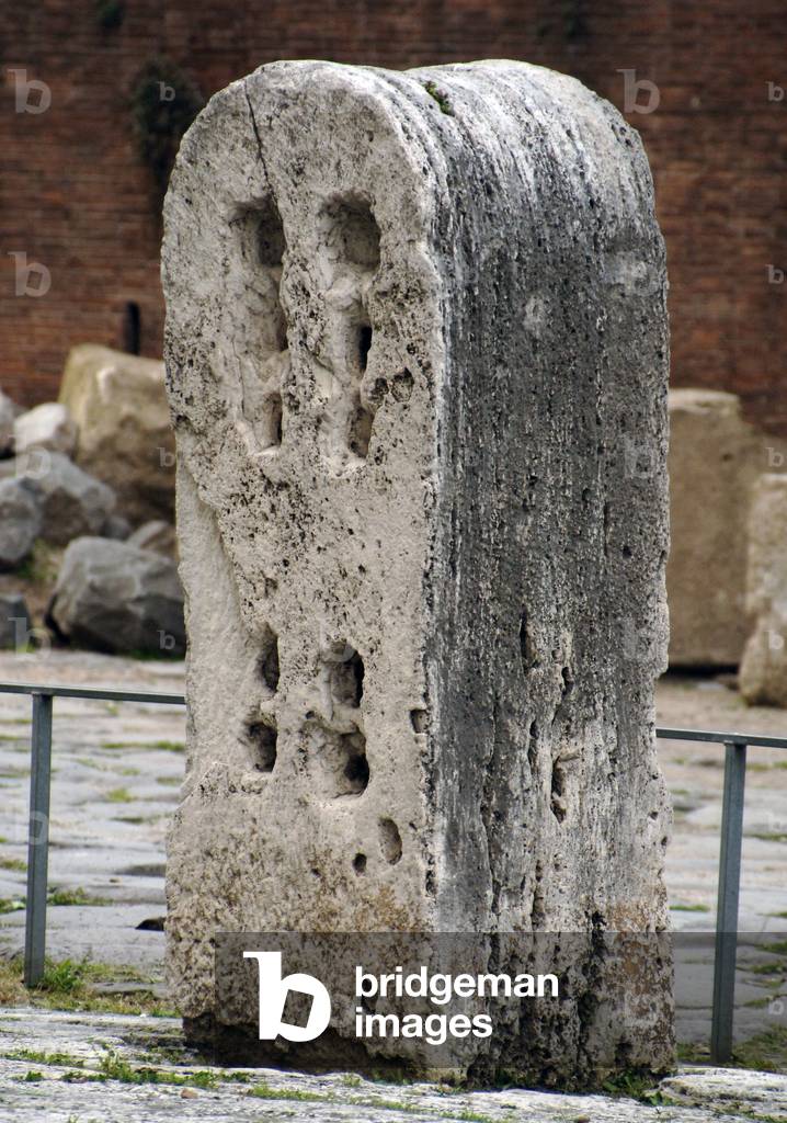 Italy. Rome. Points of subjection to tension the awning that was placed in the Colosseum.