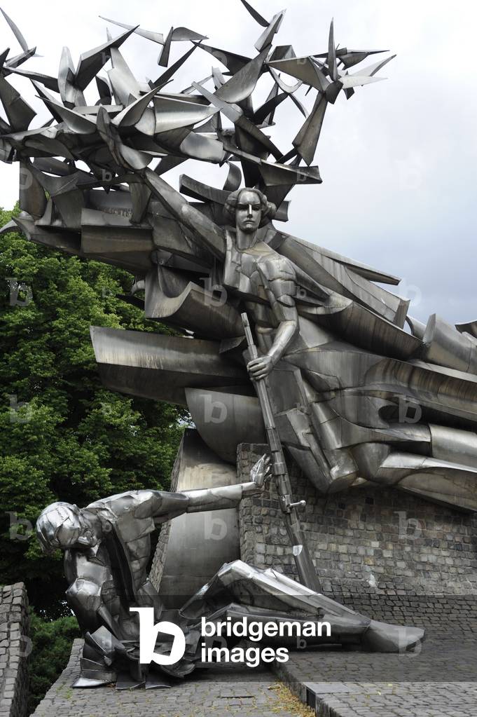Poland, Gdansk, Monument to the Defenders of the Polish Post by Wincenty Kucma (b, 1935) (photo)