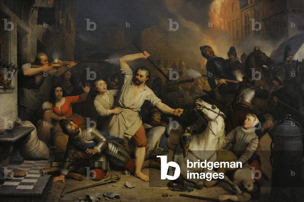 Ferdinand de Braekeleer the Elder (1792-1883). Fury of the French in Antwerp, 1827-1846.