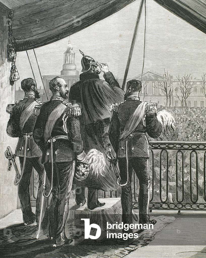 Popular support to the Tsar Alexander II (1818-1881). St.Petersburg. Russia.