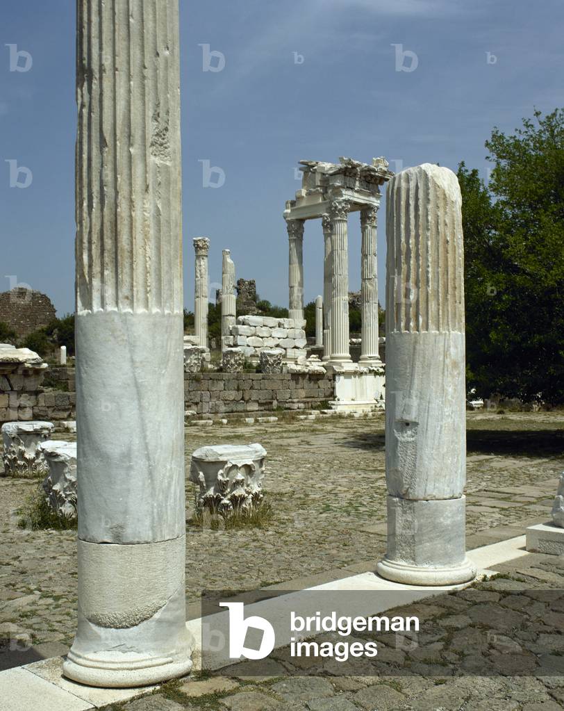Turkey, Pergamon, The Temple of Trajan on the Upper Acropolis