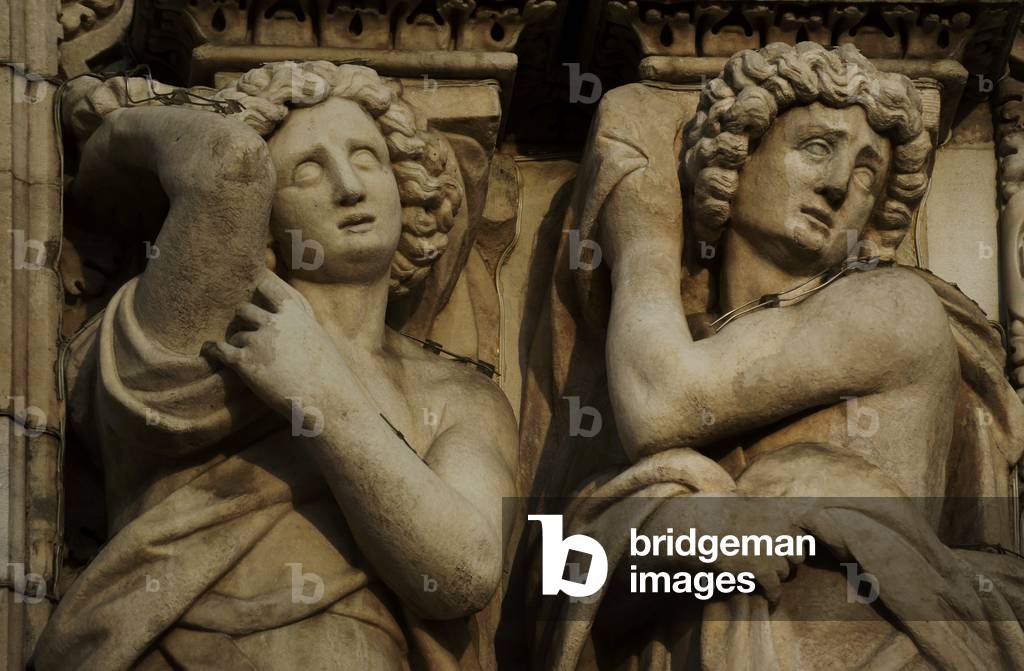 Italy. Milan. Cathedral. Gothic. 14th century. Sculture of the Facade.