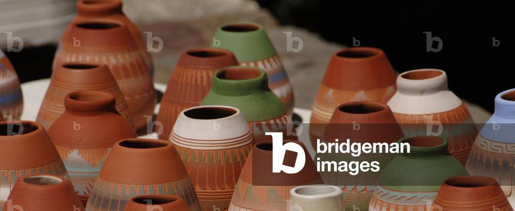 United States. Santa Fe. Typical pottery.