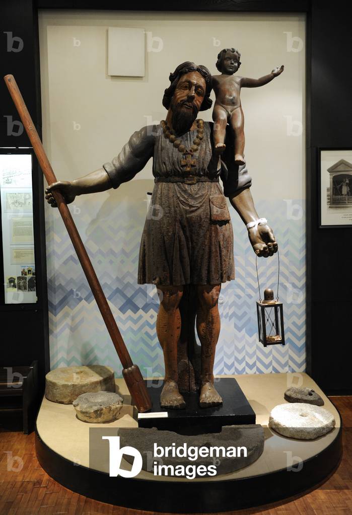 St Christopher, or Big Kristaps. Early 16th century. Wooden sculpture.