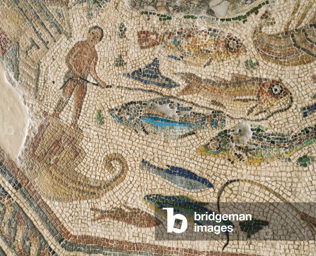 Roman mosaic, Port scenes, from Vega Baja de Toledo, Spain, 3rd-4th century