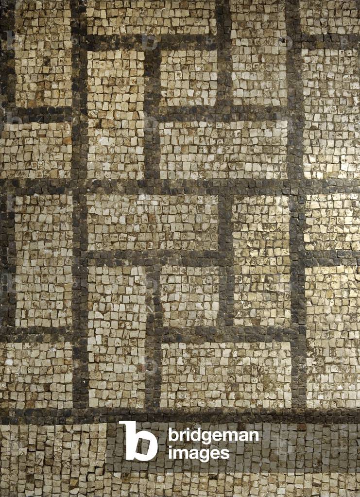 Geometric mosaic, Roman Domus, 2nd-3rd century AD Local stone, Spain