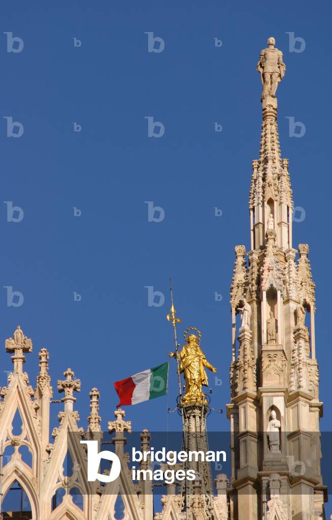 Italy. Milan Catheral. Madona del Duomo, by Giuseppe Perego in 1774.