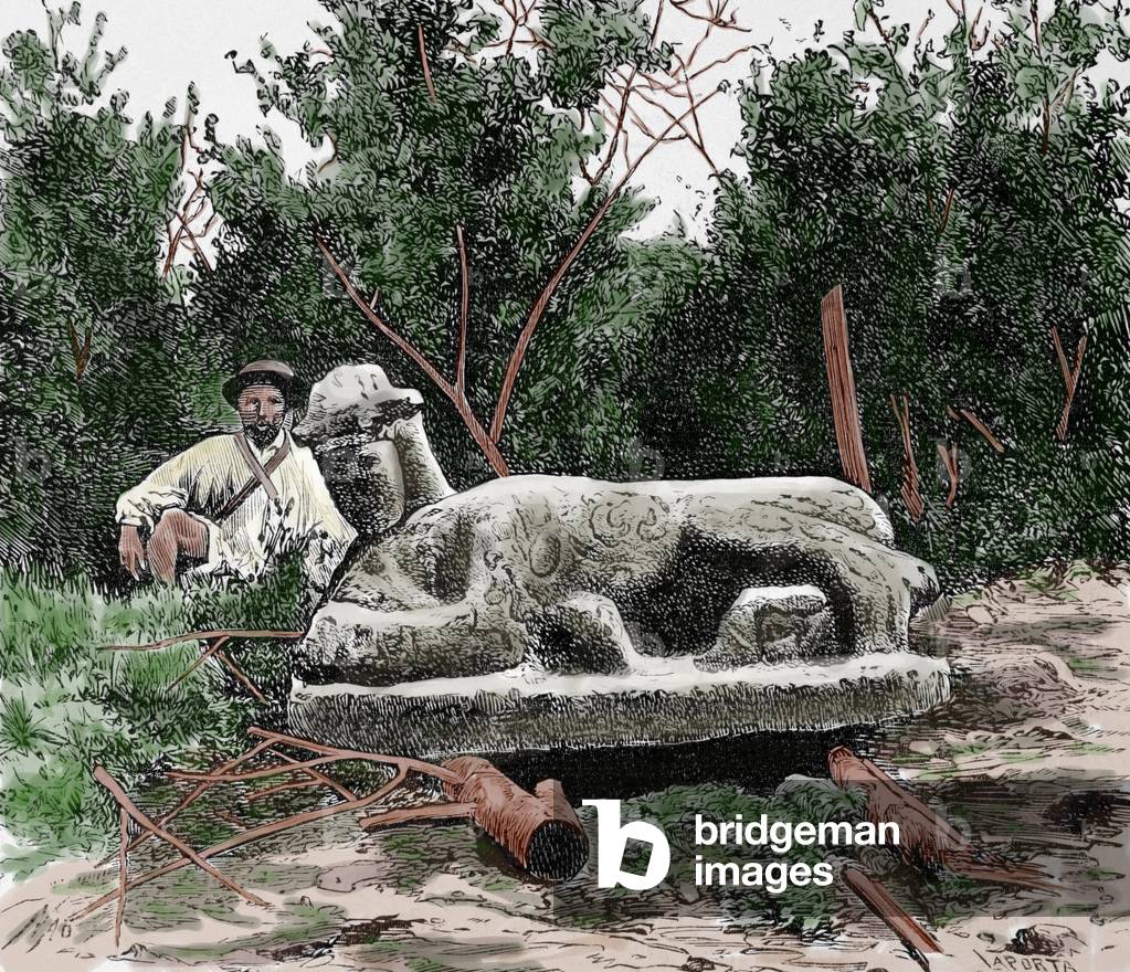 Augustus Le Plongeon (1825-1908). British-American antiquarian. Colored engraving.