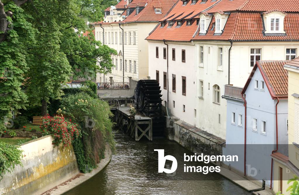 Czech republic. Prague. Small channel in the area of Mala Strana (Lesser Town).