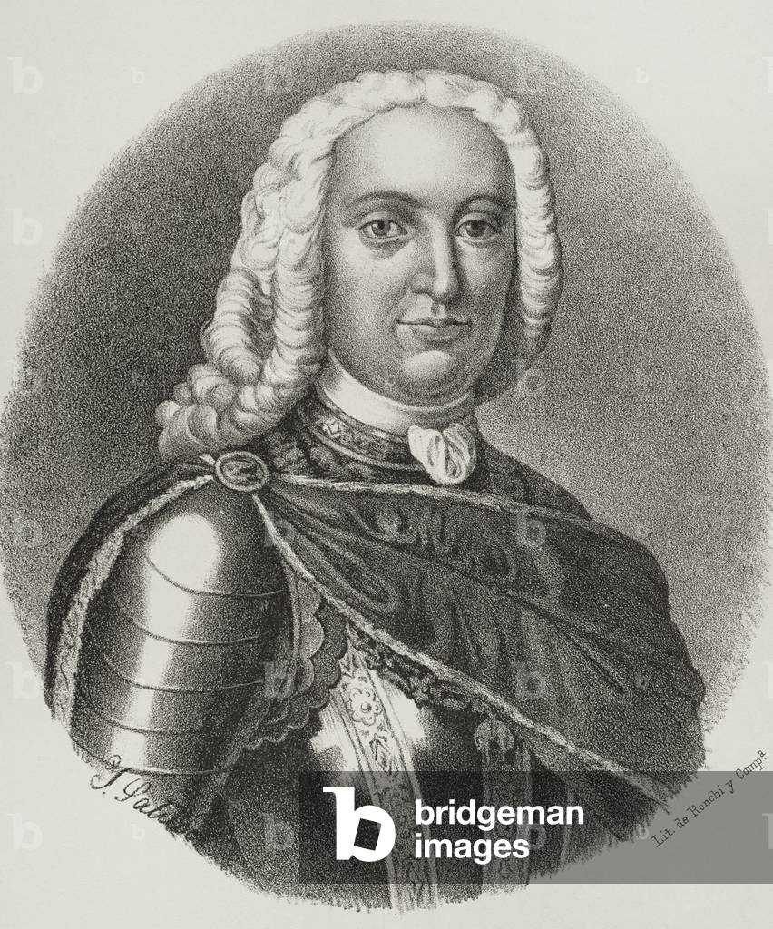 King Philip V of Spain. 1866, lithography