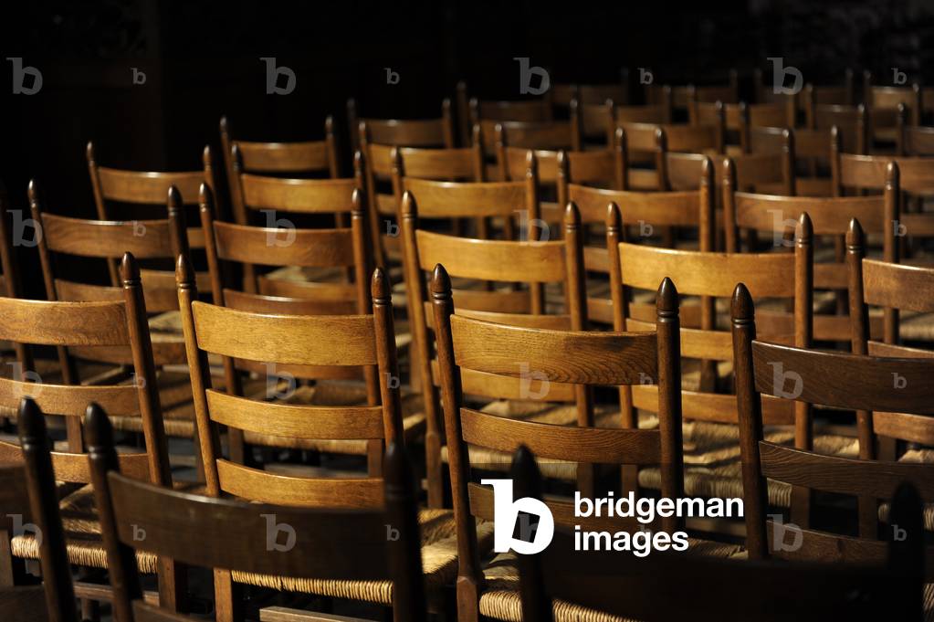 Wooden chairs.
