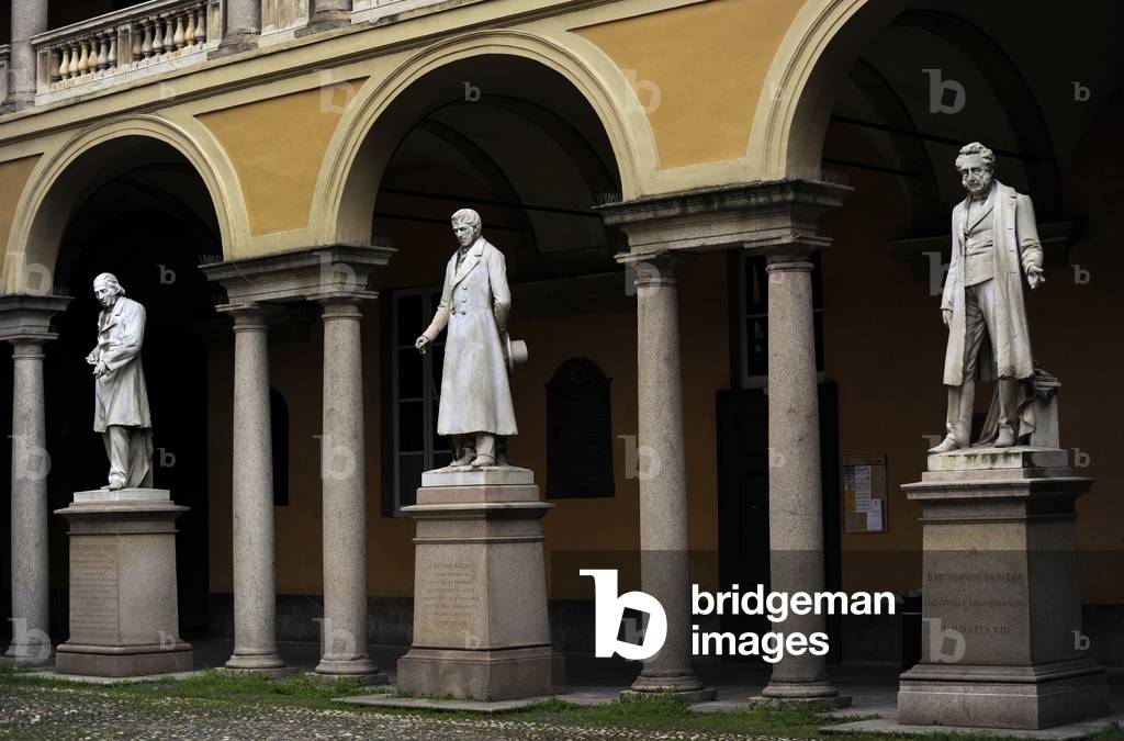 Italy. Pavia.  Courtyard in University of Pavia.