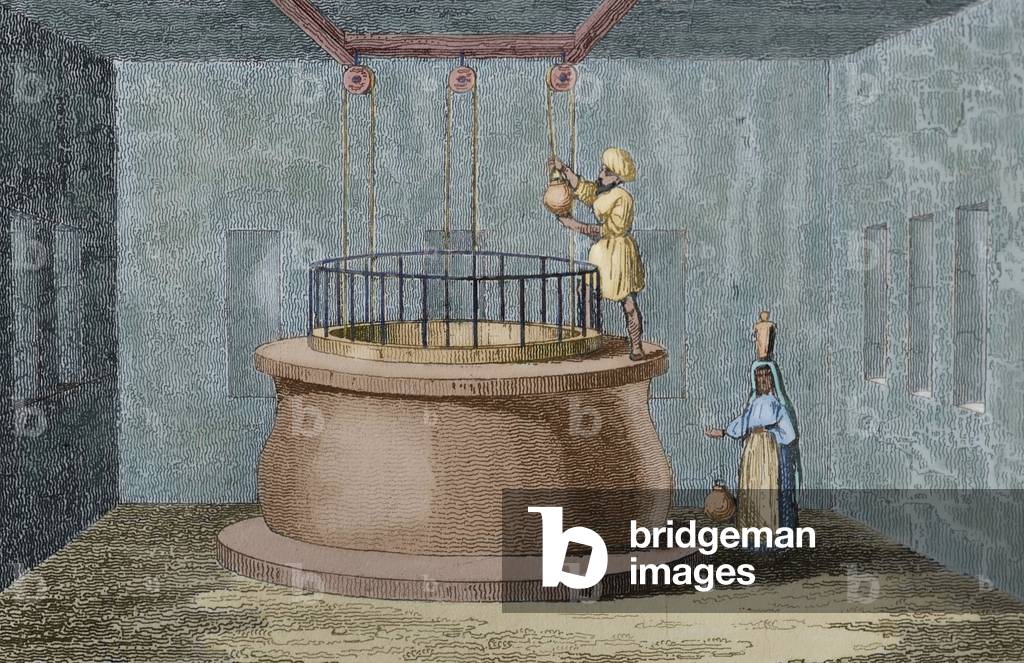 History of Arabia. Zamzam Well. Engraving. Later colouration.