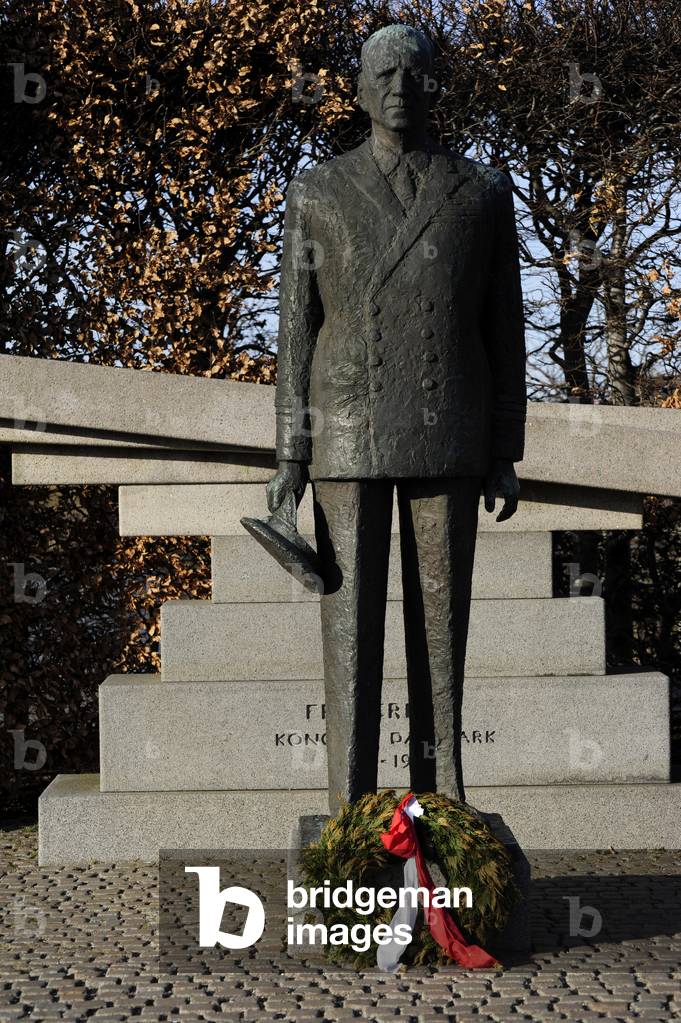 King Frederick IX of Denmark. Statue by Knud Nellemose, 1981. Copenhagen. Denmark.