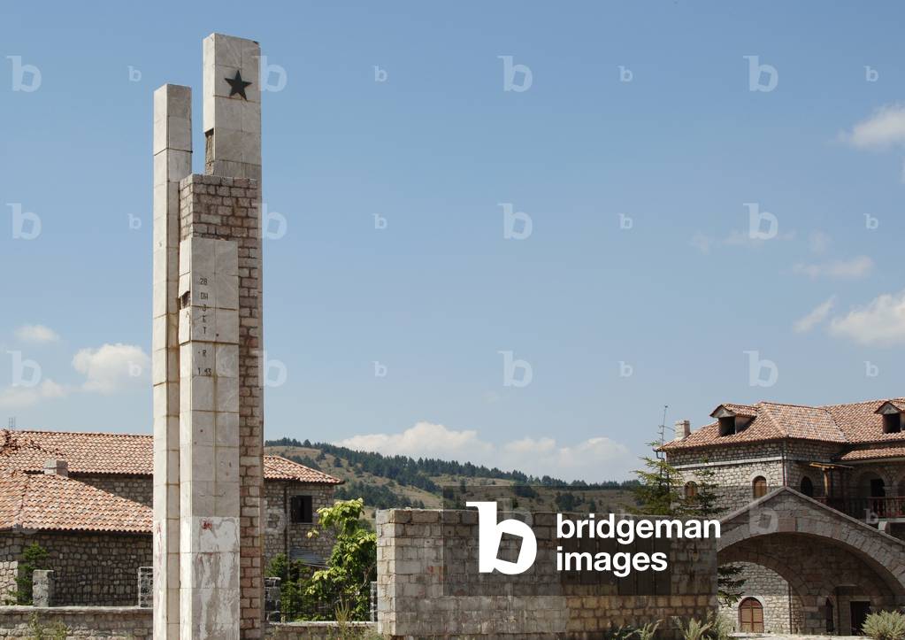 Communist monument. Voskopoja.