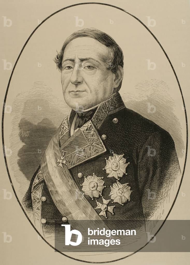 Juan Jose Martinez y Espinosa (1804-1875). Spanish Navy. Portrait (engraving)
