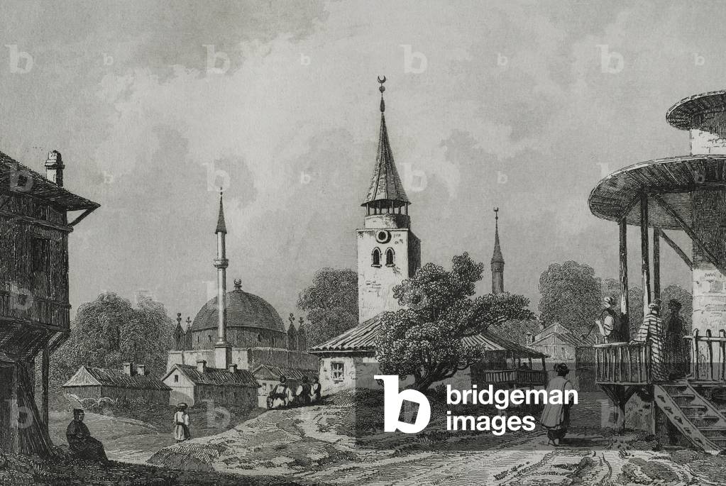 Ottoman domination. Europe. Razgrad (today Bulgarian territory), 1840 (Engraving)