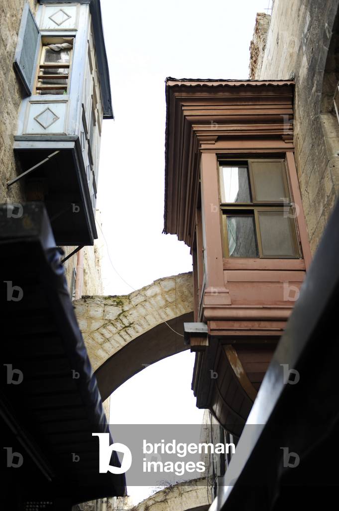 Israel. Jerusalem. Via Dolorosa. Arch and balcony.